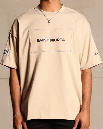 Saint Morta Moto Boxy T-Shirt Stone