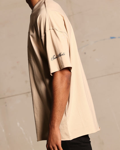 Saint Morta Moto Boxy T-Shirt Stone