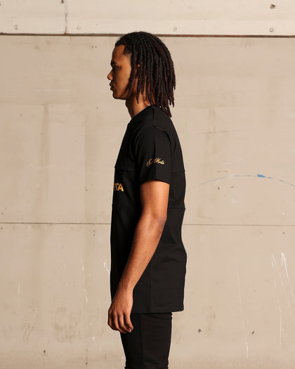 Saint Morta Moto Lafayette T-Shirt Black/Gold