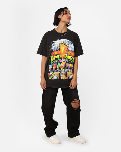 73Studio X Power Rangers Mighty Morphin Vintage T-Shirt Black Wash