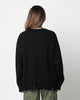 Loiter Fable Distressed Knit Sweater Black