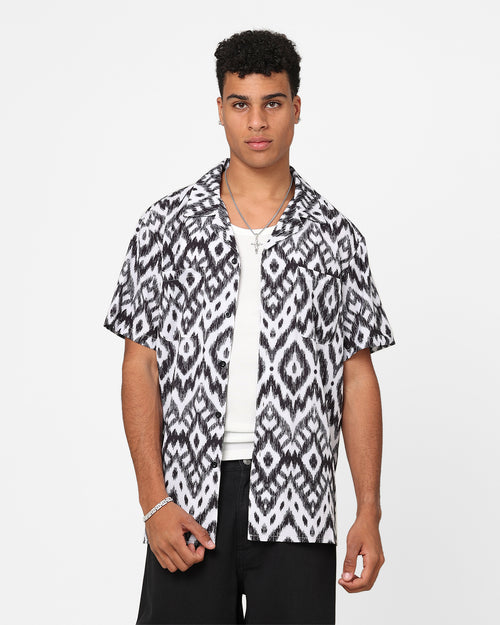 XXIII Horizon Button Up Shirt Black/White