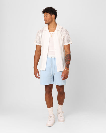 XXIII Franjo Knit Button Up Shirt Off White