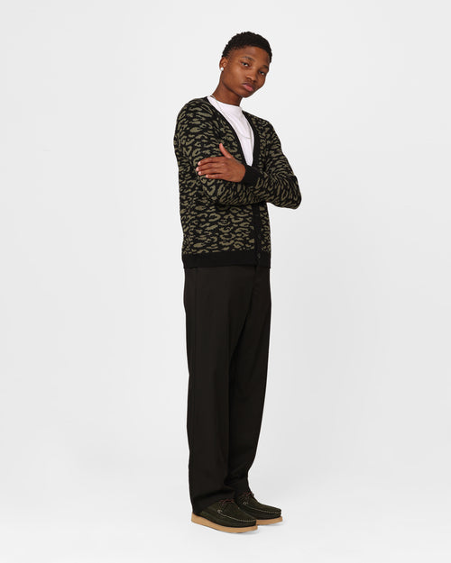 XXIII Thiago Leopard Cardigan Khaki/Black
