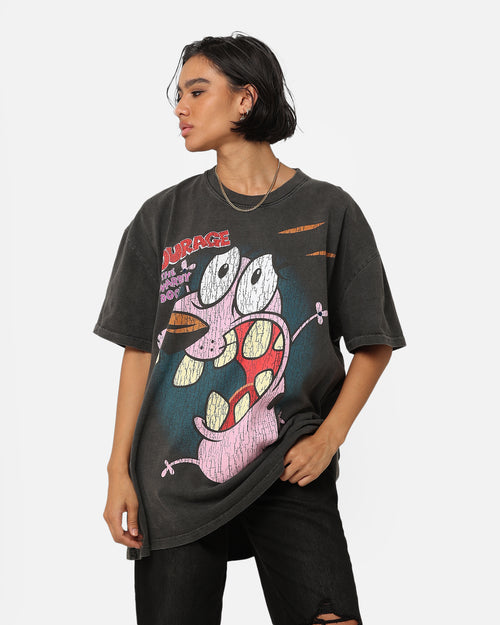 73Studio X Cartoon Network Courage Heavyweight T-Shirt Black Wash