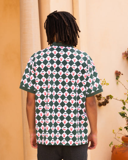 Playboy By Culture Kings Cherry Polo Shirt Green/White