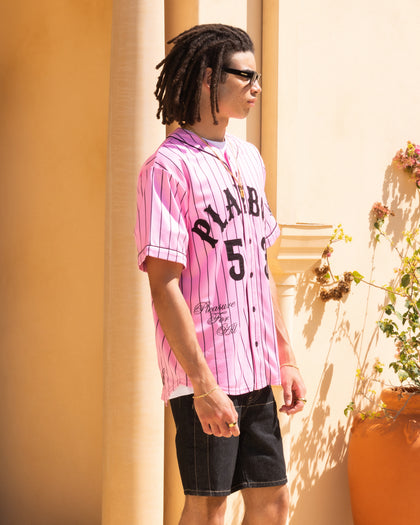 Playboy By Culture Kings Bunny Baseball Shirt Jersey Pink