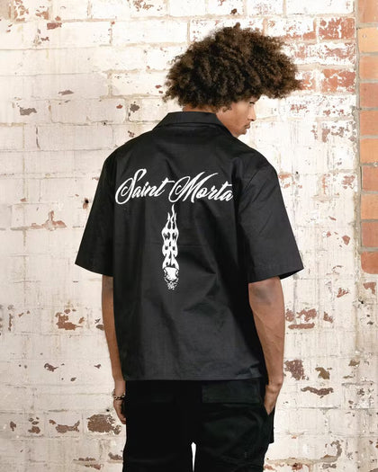 Saint Morta Roadhouse Short Sleeve Shirt Black