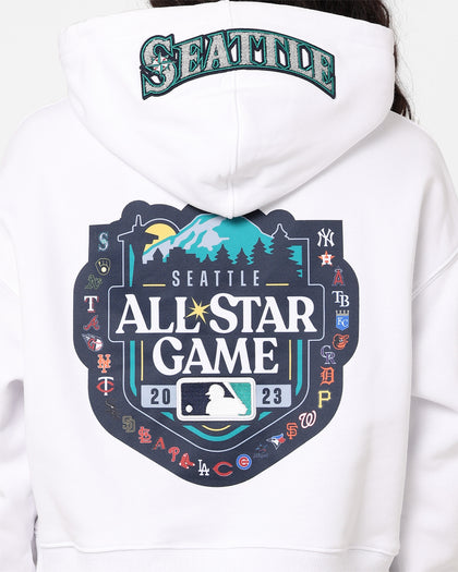 Pro Standard Women's MLB All Stars Cropped Hoodie White