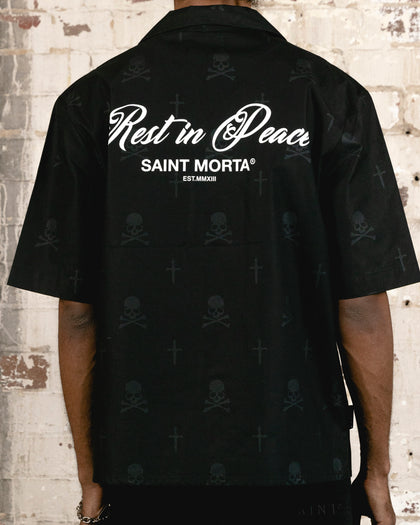 Saint Morta Rest In Pieces Short Sleeve Shirt Black