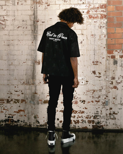 Saint Morta Rest In Pieces Short Sleeve Shirt Black