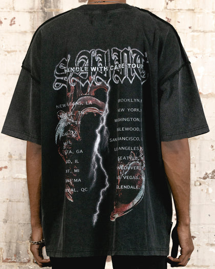 Saint Morta Handle With Care Tour T-Shirt Vintage Black