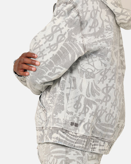Ksubi Kollage Zip Hoodie Icey Denim