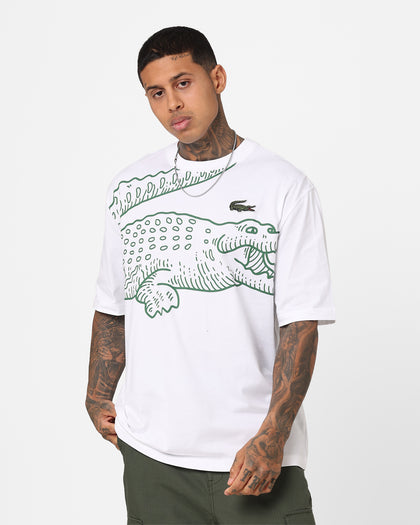 Lacoste Big Croc Loose Fit T-Shirt White