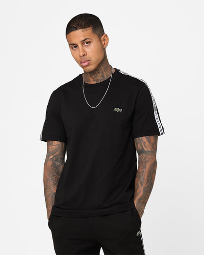 Lacoste Logo Tape Jersey T-Shirt Black
