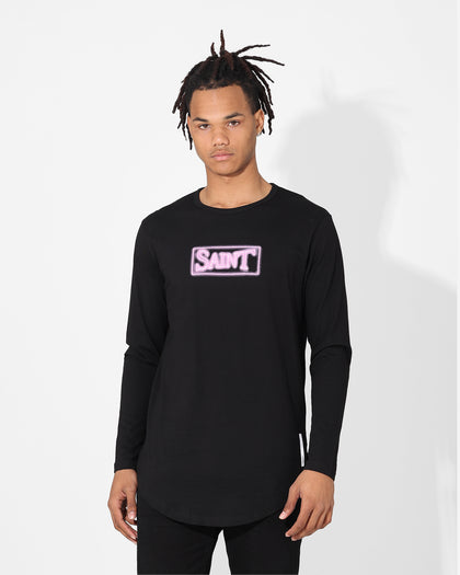 Saint Morta Neon Logo El Duplo T-Shirt Black