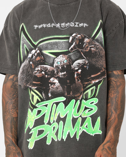 Goat Crew X Transformers Optimus Primal Heavyweight Vintage T-Shirt Black Wash