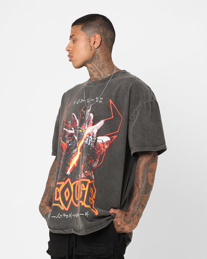 Goat Crew X Transformers Scourge Heavyweight Vintage T-Shirt Black Wash