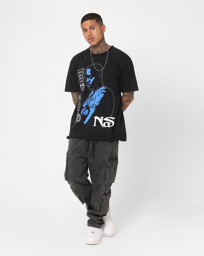 Nas Gods Son Black T-Shirt Washed Black