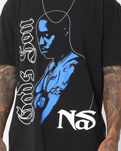 Nas Gods Son Black T-Shirt Washed Black