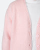 MNML Fuzzy Cardigan Sweater Pink