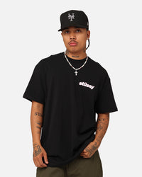 Stussy Italic Grid T-Shirt Black