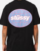 Stussy Italic Grid T-Shirt Black