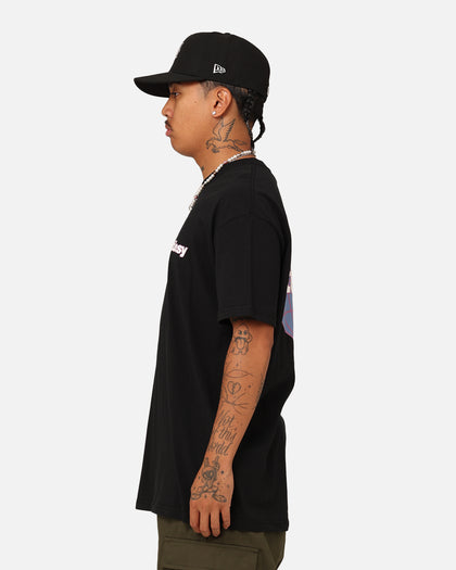Stussy Italic Grid T-Shirt Black