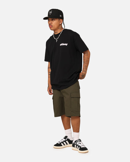 Stussy Italic Grid T-Shirt Black
