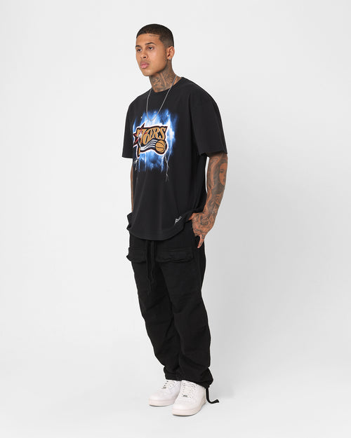 Mitchell & Ness Philadelphia 76ers Logo Lightning T-Shirt Black