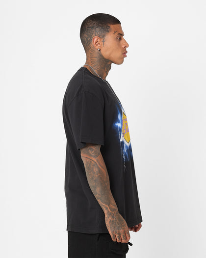 Mitchell & Ness Los Angeles Lakers Logo Lightning T-Shirt Black