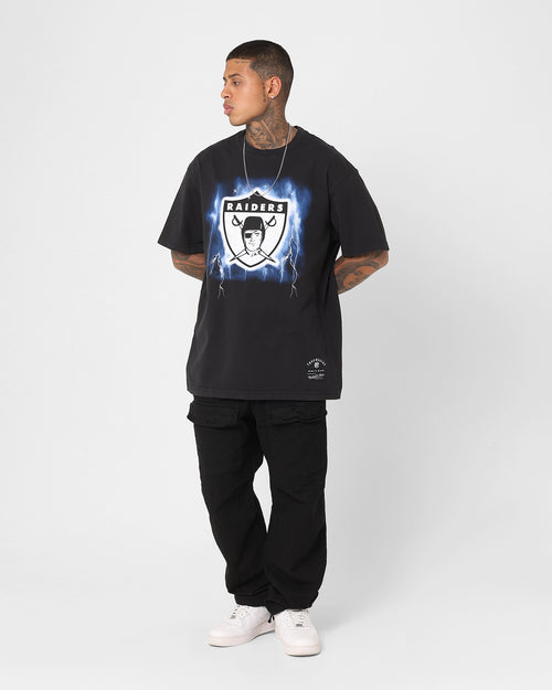 Mitchell & Ness Las Vegas Raiders Logo Lightning T-Shirt Black