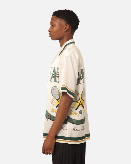 99 Cabana Tennis Club Silk Shirt Cream