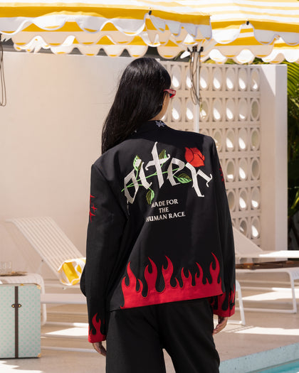 Loiter Western Blazer Jacket Black