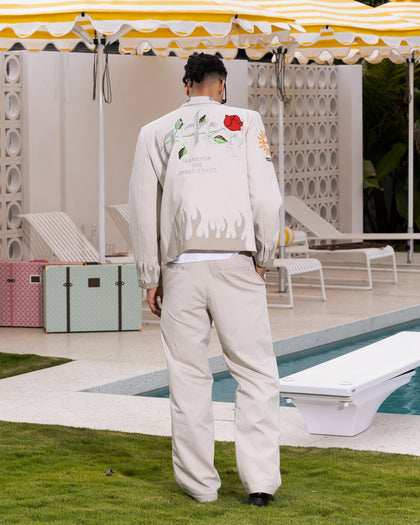 Loiter Western Blazer Jacket Off White