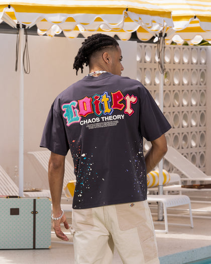 Loiter Chaos Theory T-Shirt Charcoal