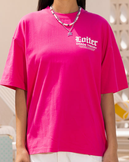 Loiter Chaos Theory T-Shirt Hot Pink