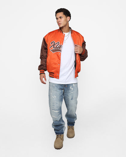 X-Large Baseball Logo Varsity Jacket Orange