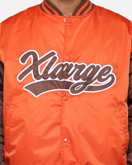 X-Large Baseball Logo Varsity Jacket Orange