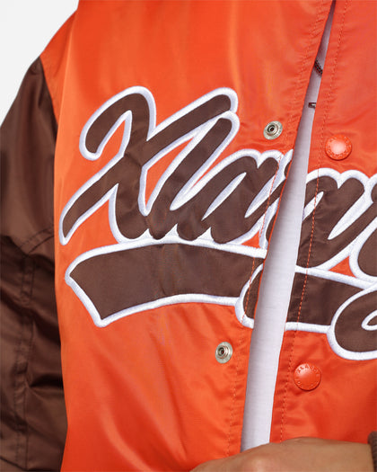 X-Large Baseball Logo Varsity Jacket Orange