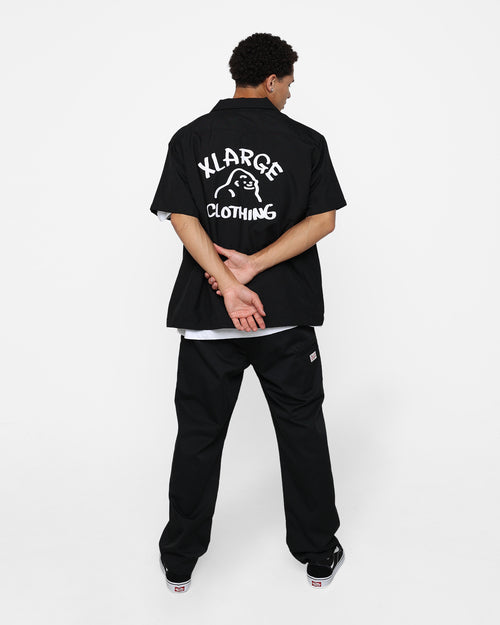 X-Large Drawing OG Open Collar T-Shirt Black