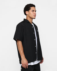 X-Large Drawing OG Open Collar T-Shirt Black