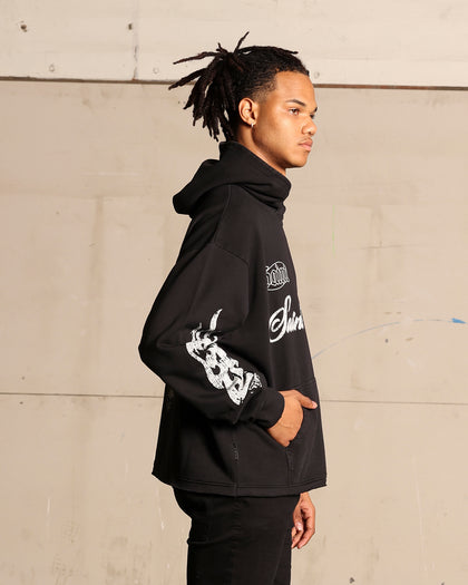 Saint Morta Roadhouse Boxy Hoodie Washed Black