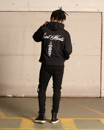 Saint Morta Roadhouse Boxy Hoodie Washed Black