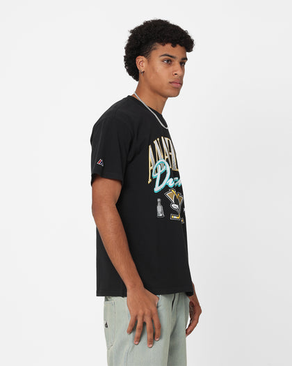 Majestic Athletic Anaheim Ducks Script Arch T-Shirt Faded Black