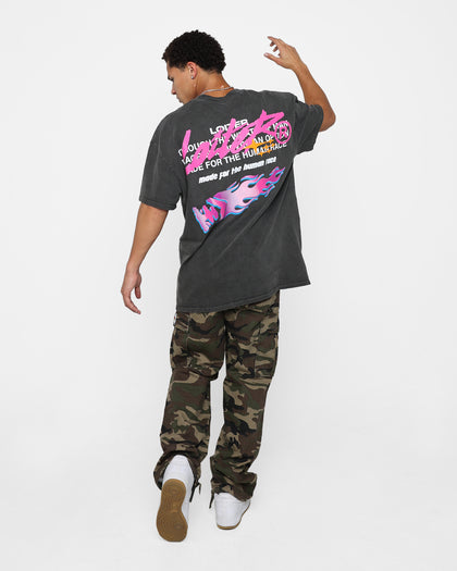 Loiter Stacked Vintage T-Shirt Black Wash