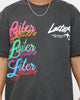 Loiter Stacked Vintage T-Shirt Black Wash