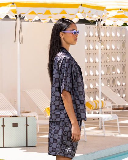 Loiter Midsummer Button Up Shirt Black