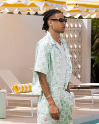 Loiter Midsummer Button Up Shirt Sage Green