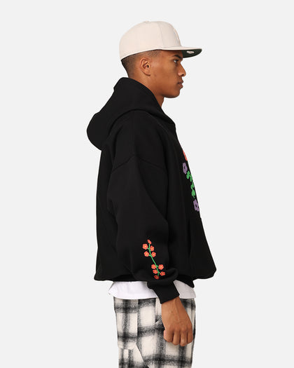 Carre Floraux Oversized Hoodie Black